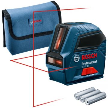 Bosch GLL 2-10 - Nivela laser cu linii 10 m +/-0.3 mm/m 2 linii laser fascicul rosu geanta textila