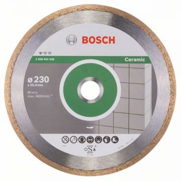 Bosch Standard for Ceramic - Disc diamantat de taiere continuu 230x25.4x1.6 mm taiere umeda si uscata