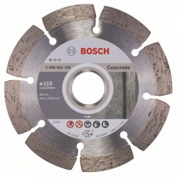 Bosch  Standard for Concrete - Disc diamantat de taiere segmentat 115x22.2x1.6 mm taiere uscata