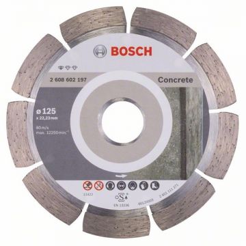 Bosch Standard for Concrete - Disc diamantat de taiere segmentat 125x22.2x1.6 mm taiere uscata