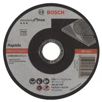 Bosch Standard for Inox - Disc taiere inox 125x22.2x1 mm 1 buc