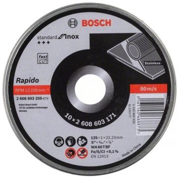 Bosch Standard for Inox - Set discuri taiere inox 125x22.2x1 mm 10 bucati