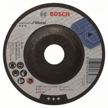 Bosch Standard for Metal - Disc polizare metal 115x22.2x6 mm