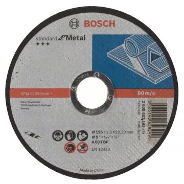 Bosch Standard for Metal - Disc taiere metal 125x22.2x1.6 mm 1 buc