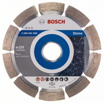 Bosch Standard for Stone - Disc diamantat de taiere segmentat 125x22.2x1.6 mm taiere uscata