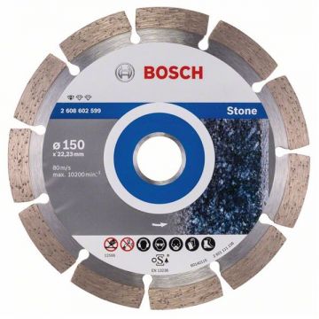 Bosch Standard for Stone - Disc diamantat de taiere segmentat 150x22.2x2 mm taiere uscata