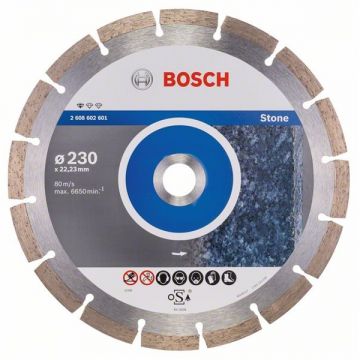 Bosch Standard for Stone - Disc diamantat de taiere segmentat 230x22.2x2.3 mm taiere uscata