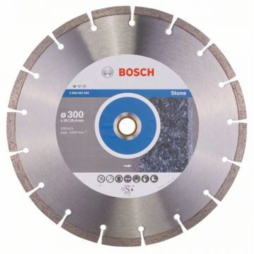 Bosch Standard for Stone - Disc diamantat de taiere segmentat 300x25.4/20x3.1 mm taiere umeda si uscata