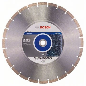 Bosch Standard for Stone - Disc diamantat de taiere segmentat 350x25.4/20x3.1 mm taiere umeda si uscata