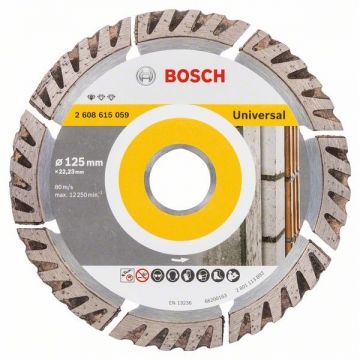 Bosch Standard for Universal - Disc diamantat de taiere segmentat 125x22.2x2 mm taiere uscata