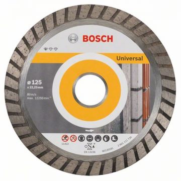 Bosch  Standard for Universal Turbo - Disc diamantat de taiere continuu 125x22.2x2 mm taiere uscata