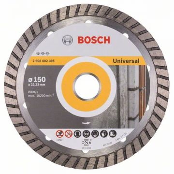 Bosch Standard for Universal Turbo - Disc diamantat de taiere continuu 150x22.2x2.5 mm taiere uscata