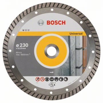 Bosch Standard for Universal Turbo - Disc diamantat de taiere continuu 230x22.2x2.5 mm taiere uscata