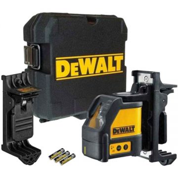 DeWalt DW088K - Nivela laser cu linii 10 m +/-0.3 mm/m 2 linii laser fascicul rosu suport perete valiza plastic