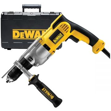 DeWalt DWD524KS - Masina de gaurit cu percutie 1100 W mandrina rapida 13 mm protectie suprasarcina turatie reglabila valiza plastic