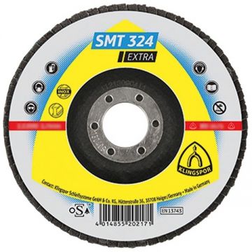 Klingspor SMT 324 EXTRA - Disc lamelar profil convex 115x22.2 mm granulatie 40