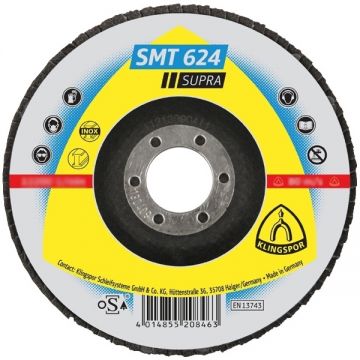 Klingspor SMT 624 SUPRA - Disc lamelar profil convex 115x22.2 mm granulatie 40