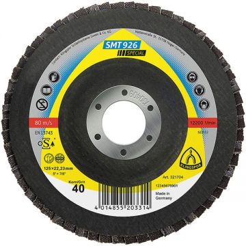 Klingspor SMT 926 SPECIAL - Disc lamelar profil convex 125x22.2 mm granulatie 40