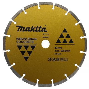 Makita A-84137 - Disc diamantat de taiere segmentat 230x22.2x2.5 mm taiere umeda si uscata