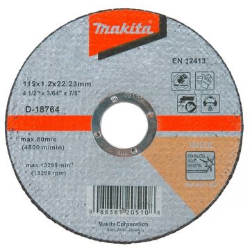 Makita D-18764 - Disc taiere inox 115x22.2x1.2 mm 1 buc