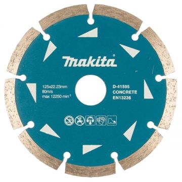 Makita  D-41595 - Disc diamantat de taiere segmentat 125x22.2x2.2 mm taiere umeda si uscata