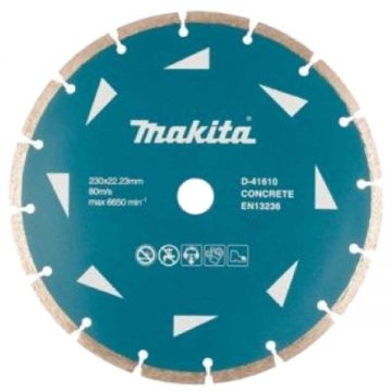 Makita D-41610 - Disc diamantat de taiere segmentat 230x22.2x2.6 mm taiere umeda si uscata