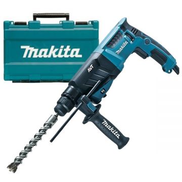 Makita HR2631F - Rotopercutor SDS-Plus 800 W 2.4 J sistem antivibratii led iluminare protectie suprasarcina valiza plastic