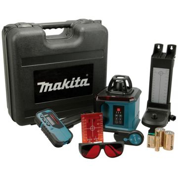 Makita SKR200Z - Nivela laser rotativa 100 m +/-0.15 mm/m 300 450 600 rot/min receptor proiectie verticala valiza plastic