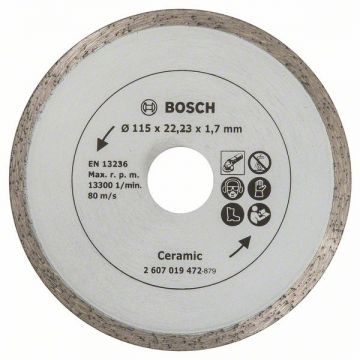 Bosch 2607019471 - Disc diamantat de taiere continuu 110x22.2x1.7 mm taiere uscata