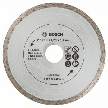 Bosch  2607019473 - Disc diamantat de taiere continuu 125x22.2x1.7 mm taiere uscata