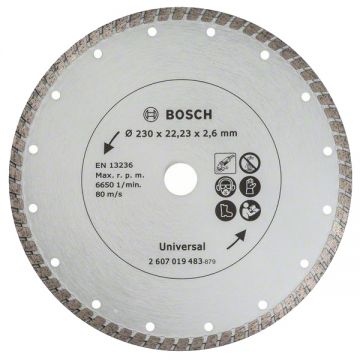 Bosch 2607019483 - Disc diamantat de taiere continuu 230x22.2x2.6 mm taiere uscata