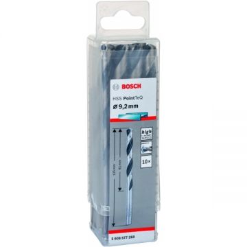 Bosch 2608577260 - Set burghie metal HSS-PointTeq 9.2 mm tija cilindrica 10 bucati