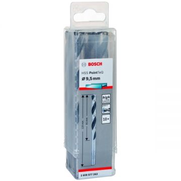 Bosch 2608577263 - Set burghie metal HSS-PointTeq 9.5 mm tija cilindrica 10 bucati