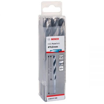 Bosch 2608577266 - Set burghie metal HSS-PointTeq 9.8 mm tija cilindrica 10 bucati