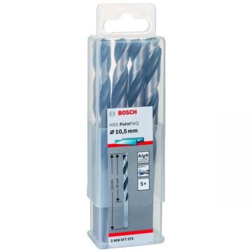 Bosch 2608577273 - Set burghie metal HSS-PointTeq 10.5 mm tija cilindrica 5 bucati