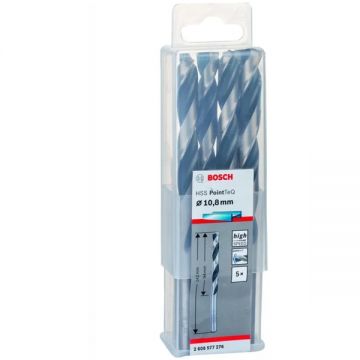 Bosch 2608577276 - Set burghie metal HSS-PointTeq 10.8 mm tija cilindrica 5 bucati