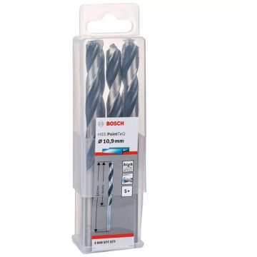 Bosch 2608577277 - Set burghie metal HSS-PointTeq 10.9 mm tija cilindrica 5 bucati