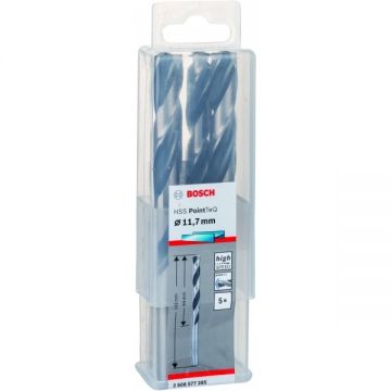 Bosch 2608577285 - Set burghie metal HSS-PointTeq 11.7 mm tija cilindrica 5 bucati