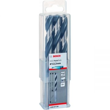 Bosch 2608577291 - Set burghie metal HSS-PointTeq 12.3 mm tija cilindrica 5 bucati