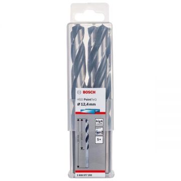 Bosch 2608577292 - Set burghie metal HSS-PointTeq 12.4 mm tija cilindrica 5 bucati