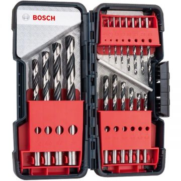 Bosch 2608577350 - Set burghie metal HSS-PointTeq 1-10 mm tija cilindrica 18 bucati