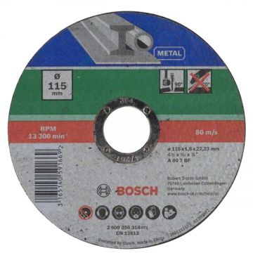 Bosch 2609256314 - Disc taiere metal 115x22.2x1.6 mm 1 buc