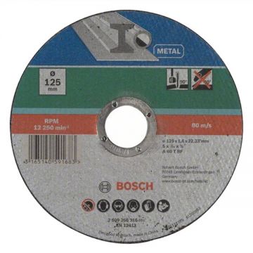 Bosch 2609256316 - Disc taiere metal 125x22.2x1.6 mm 1 buc