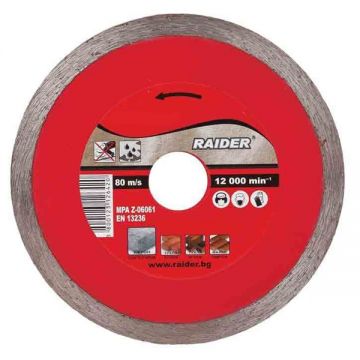 Raider RD-DD09 - Disc diamantat de taiere continuu 115x22.2x- mm taiere umeda