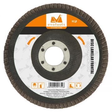 Evotools 614052 - Disc lamelar profil drept 115x22.2 mm granulatie 60