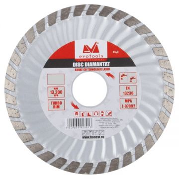 Evotools 627018 - Disc diamantat de taiere continuu 115x22.2x- mm taiere umeda si uscata