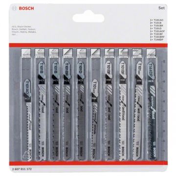 Bosch 2607011172 - Set panze fierastrau pendular tija cu un prag de prindere (T) 83-100 mm multimaterial taiere mixta 10 bucati