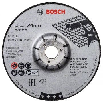 Bosch A 30 Q INOX BF - Set discuri polizare inox 76x10x4 mm 2 bucati