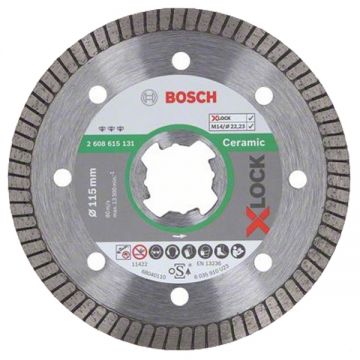 Bosch Best for Ceramic Extraclean Turbo - Disc diamantat de taiere continuu 115x22.2x1.4 mm taiere uscata