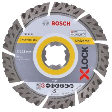 Bosch Best for Universal - Disc diamantat de taiere segmentat 125x22.2x2.2 mm taiere uscata